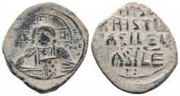 Time of Basil II and Constantine VIII AD 976-1028. Constantinople. Follis Æ, Very Fine
10.5 gr