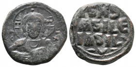 Time of Basil II and Constantine VIII. Constantinople. AD 976-1028. Anonymous Follis Æ, Good Very Fine
10.6 gr