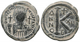 Justinian I. Constantinople. AD 527-565. Half Follis Æ, Very Fine
10.9 gr