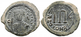 Tiberius II Constantine. Constantinople. AD 578-582. Dated RY 7=AD 580/1. Follis Æ, Very Fine
12.1 gr