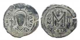 Maurice Tiberius. Constantinople. AD 582-602. Follis Æ, Very Fine
11.8 gr