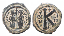 Justin II and Sophia. Theoupolis (Antioch). AD 565-578. Half Follis Æ, Very Fine
7.8 gr