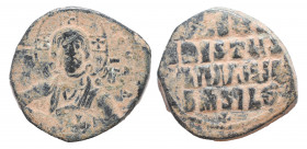 Basil II and Constantine VIII. Constantinople. AD 976-1028. Follis Æ, Very Fine
9.3 gr