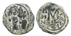 Heraclius with Heraclius Constantine. Cyzicus. AD 610-641. Follis Æ, Very Fine 
10.8 gr