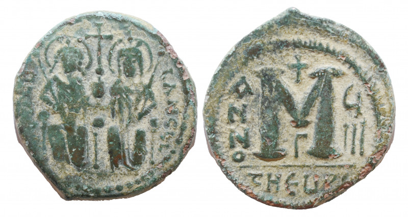 Justin II and Sophia. Theoupolis (Antioch). AD 565-578. Follis Æ, Very Fine
12....