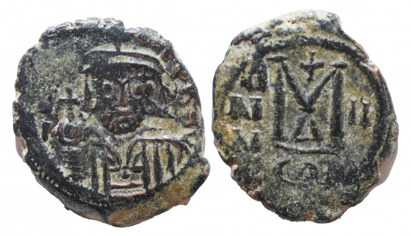 Tiberius II Constantine. Constantinople. AD 578-582. Follis Æ, Very Fine
11.1 g...