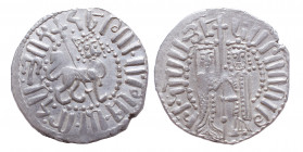 Armenia, Kingdom. Hetoum I and Zabel. AD 1226-1270. AR Tram, Very Fine