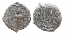 Time of the Rashidun. Uncertain. Pseudo-Byzantine types, imitating a Follis of Constans II. AD 645-647. Fals Æ, Very Fine
5.0 gr