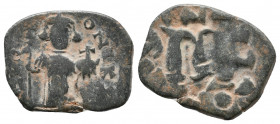 Time of the Rashidun. Uncertain. Pseudo-Byzantine types, imitating a follis of Constans II. AD 645-647. Fals Æ, Near Very Fine
4.1 gr