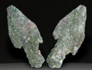 Ancient Bronze Ballistic Arrowhead. Biblical Period, Old Testament. 1200 BC-600 BC. W: 8.23 g / L : 30 mm