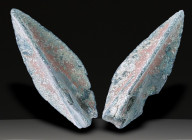 Ancient Bronze Ballistic Arrowhead. Biblical Period, Old Testament. 1200 BC-600 BC. W: 3.54 g / L : 30 mm