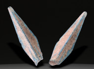 Ancient Bronze Ballistic Arrowhead. Biblical Period, Old Testament. 1200 BC-600 BC. W: 3.31 g / L : 30 mm