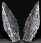 Ancient Bronze Ballistic Arrowhead. Biblical Period, Old Testament. 1200 BC-600 BC. W: 2.8 g / L: 30 mm