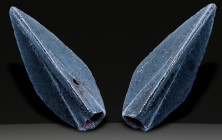 Ancient Bronze Ballistic Arrowhead. Biblical Period, Old Testament. 1200 BC-600 BC. W: 3.4 g / L : 20 mm