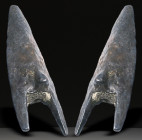 Ancient Bronze Ballistic Arrowhead. Biblical Period, Old Testament. 1200 BC-600 BC. W: 10.83g / L: 40mm