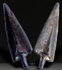 Ancient Bronze Ballistic Arrowhead. Biblical Period, Old Testament. 1200 BC-600 BC. W: 12.83g / L: 40mm