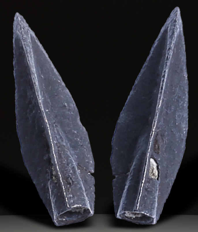 Ancient Bronze Ballistic Arrowhead. Biblical Period, Old Testament. 1200 BC-600 ...