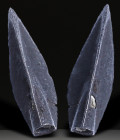 Ancient Bronze Ballistic Arrowhead. Biblical Period, Old Testament. 1200 BC-600 BC. W: 2.94g / L: 30mm