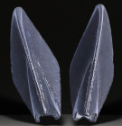Ancient Bronze Ballistic Arrowhead. Biblical Period, Old Testament. 1200 BC-600 BC. W: 3.34g / L: 20mm