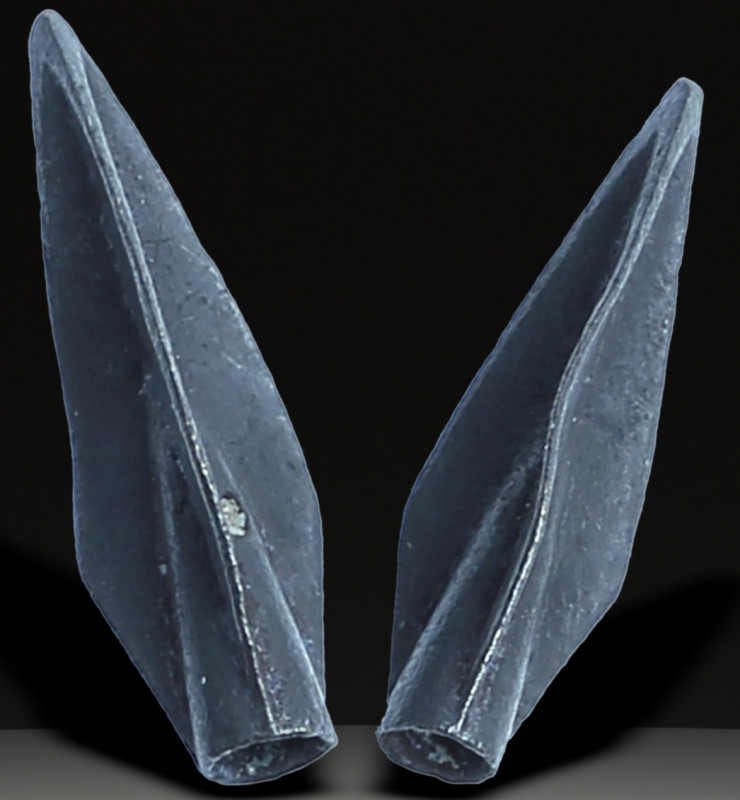 Ancient Bronze Ballistic Arrowhead. Biblical Period, Old Testament. 1200 BC-600 ...