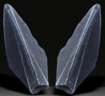 Ancient Bronze Ballistic Arrowhead. Biblical Period, Old Testament. 1200 BC-600 BC. W: 4.11g / L: 30mm
