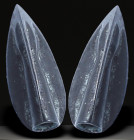 Ancient Bronze Ballistic Arrowhead. Biblical Period, Old Testament. 1200 BC-600 BC. W: 2.8g / L: 20mm