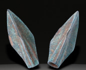 Ancient Bronze Ballistic Arrowhead. Biblical Period, Old Testament. 1200 BC-600 BC. W: 3.8 g / L : 30 mm
