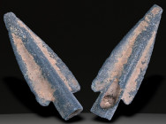 Ancient Bronze Ballistic Arrowhead. Biblical Period, Old Testament. 1200 BC-600 BC. W: 4.8 g / L : 30 mm