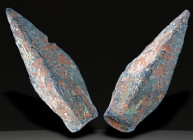 Ancient Bronze Ballistic Arrowhead. Biblical Period, Old Testament. 1200 BC-600 BC. W: 2.75 g / L : 20 mm