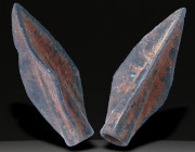 Ancient Bronze Ballistic Arrowhead. Biblical Period, Old Testament. 1200 BC-600 BC. W: 3 g / L : 30 mm