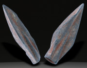 Ancient Bronze Ballistic Arrowhead. Biblical Period, Old Testament. 1200 BC-600 BC. W: 3.88 g / L : 30 mm