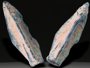 Ancient Bronze Ballistic Arrowhead. Biblical Period, Old Testament. 1200 BC-600 BC. W: 4.7 g / L : 30 mm