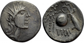 EASTERN EUROPE. Imitations of Roman Republican. Eravisci (Mid-late 1st century BC). Denarius. Imitating Cn. Lentulus