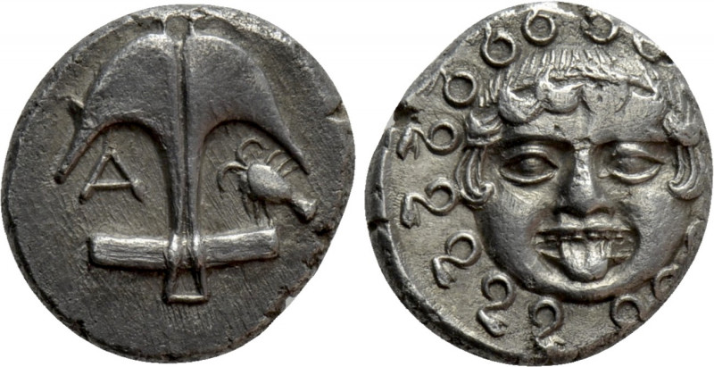 THRACE. Apollonia Pontika. Drachm (Circa 470-435 BC). 

Obv: Upright anchor; c...