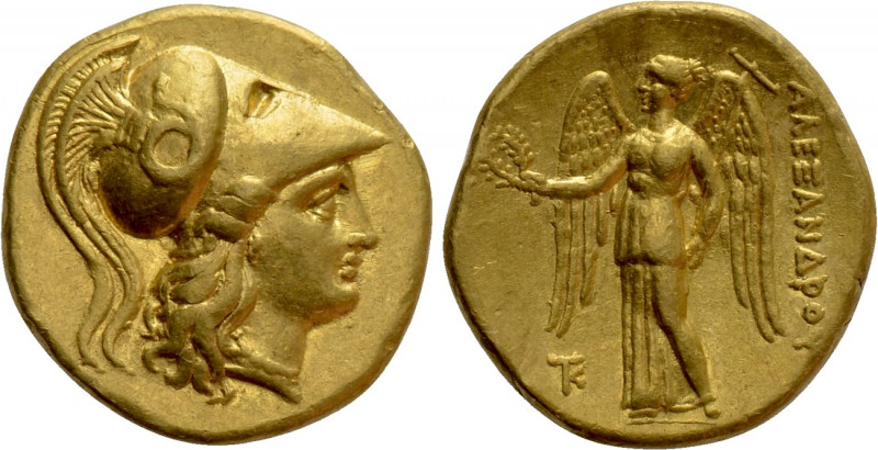 KINGS OF MACEDON. Alexander III 'the Great' (336-323 BC). GOLD Stater. Kition. ...
