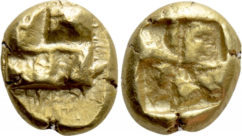 IONIA. Uncertain. EL Hekte (Circa 625-600 BC). . 

Obv: Raised clockwise swast...