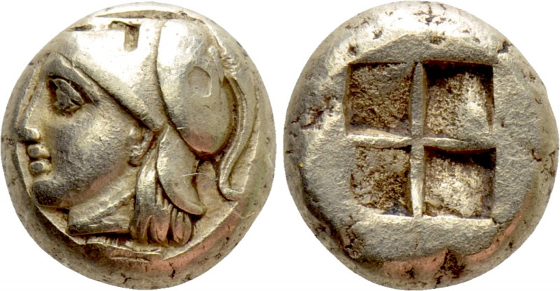 IONIA. Phokaia. EL Hekte (Circa 387-326 BC). 

Obv: Head of Athena left, weari...