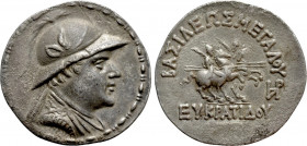 KINGS OF BAKTRIA. Greco-Baktrian Kingdom. Eukratides I Megas (Circa 170-145 BC). Tetradrachm