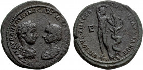 MOESIA INFERIOR. Marcianopolis. Elagabalus with Julia Maesa (218-222). Ae Pentassarion. Julius Antonius Seleucus, legatus consularis