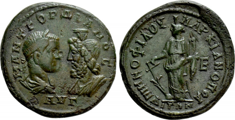 MOESIA INFERIOR. Marcianopolis. Gordian III (238-244), with Serapis. Ae Pentassa...