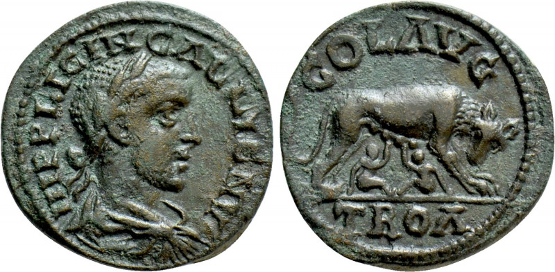 TROAS. Alexandria. Gallienus (253-268). Ae As. 

Obv: IMP P LICIN GALLIENV. 
...