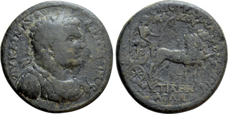 LESBOS. Mytilene. Caracalla (198-217). Ae Medallion. Apelles B Menemachos, strat...