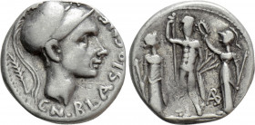 CN. BLASIO CN. F. Denarius (112-111 BC). Rome