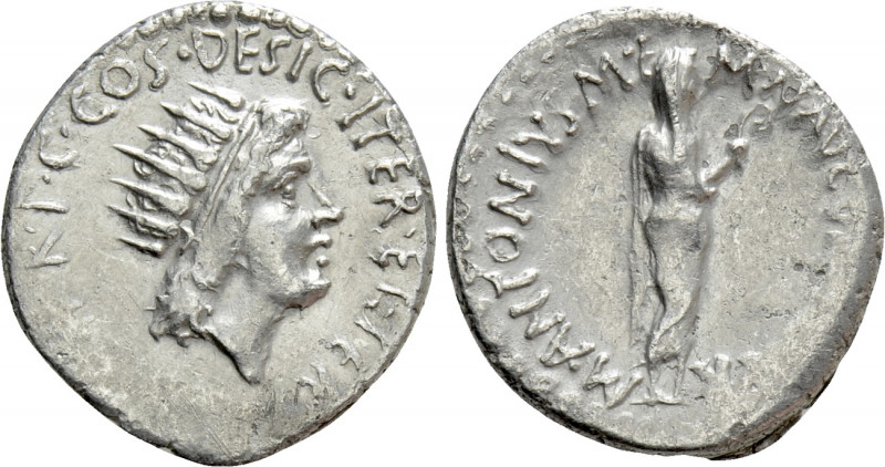 MARK ANTONY. Denarius (38 BC). Uncertain mint in Greece (Athens?). 

Obv: M AN...