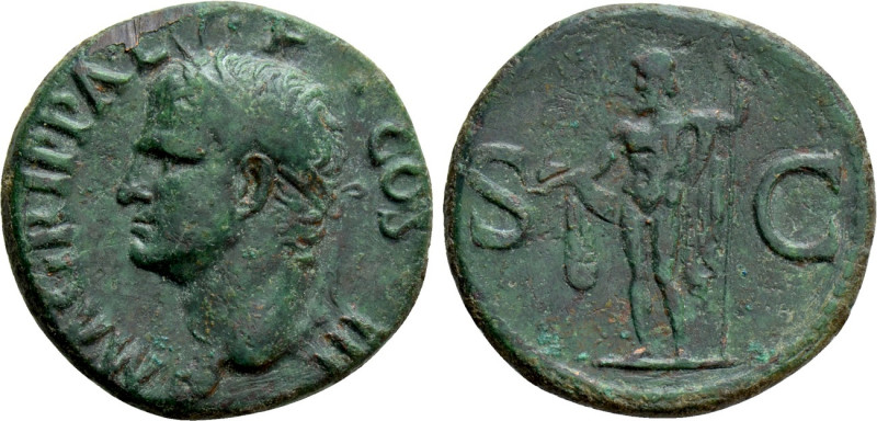 AGRIPPA (Died 12 BC). As. Rome. Struck under Caligula (37-41). 

Obv: M AGRIPP...