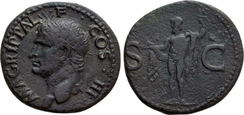 AGRIPPA (Died 12 BC). As. Rome. Struck under Caligula (37-41). 

Obv: M AGRIPP...