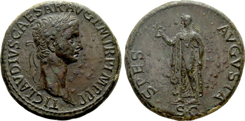 CLAUDIUS (41-54). Sestertius. Rome. 

Obv: TI CLAVDIVS CAESAR AVG P M TR P IMP...