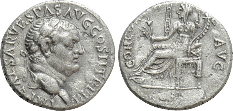 VESPASIAN (69-79). Denarius. Ephesus. 

Obv: IMP CAESAR VESPAS AVG COS II TR P...