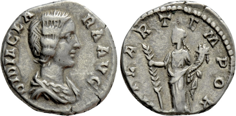 DIDIA CLARA (Augusta, 193). Denarius. Rome. 

Obv: DIDIA CLARA AVG. 
Draped b...