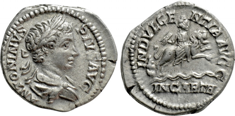 CARACALLA (197-217). Denarius. Rome. 

Obv: ANTONINVS PIVS AVG. 
Laureate and...